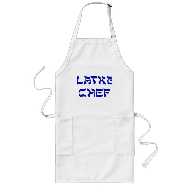 Latke Chef Apron Långt Förkläde (Framsidan)