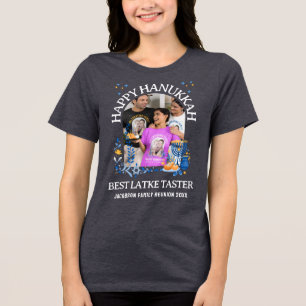 LATKE TASTER Photo LYCKLIG HANUKKAH Matching Famil T Shirt