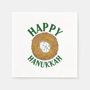 Latkes Lycklig Hanukkah Chanukah Jewish Helgdagars Pappersservett