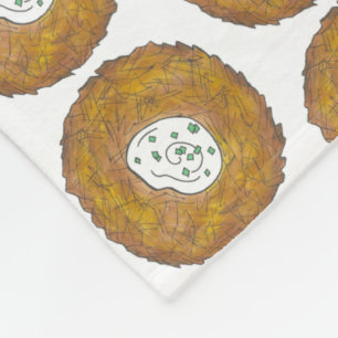 Latkes Potato Pancake Hanukkah Jewish Helgdag Fleecefilt
