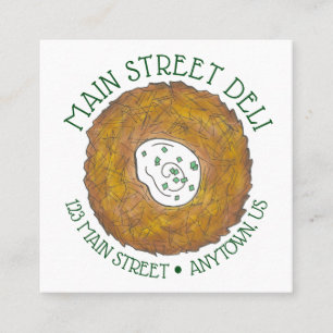 Latkes Potato Pancakes Deli Delicatessen Cook Chef Fyrkantigt Visitkort