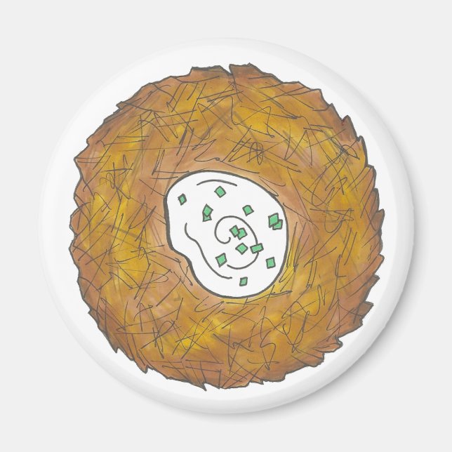 Latkes Potato Pancakes Deli Delicatessen Cook Chef Magnet (Framsidan)