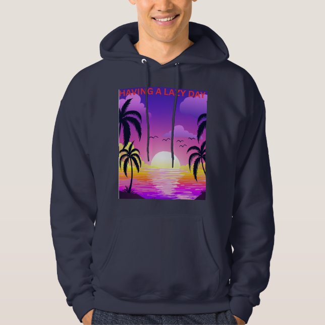 latmaskin för solnedgång hoodie (Framsida)