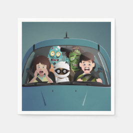 Låtnyj Family Vacation Halloween Nightmare Pappersservett