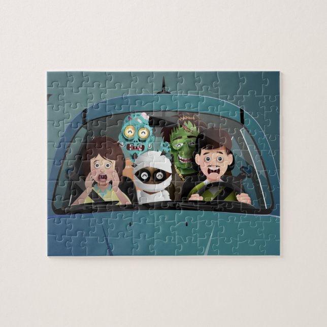 Låtnyj Family Vacation Halloween Nightmare Pussel (Horisontell)