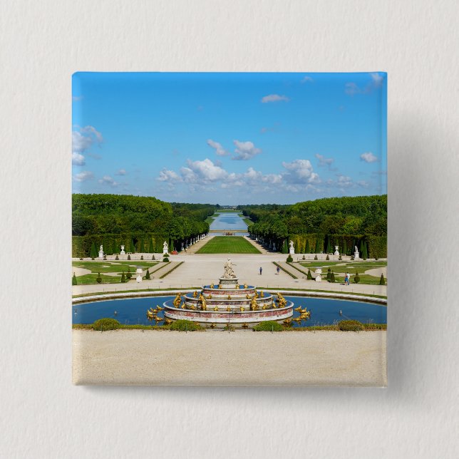 Latona Fontän och Grande Perspective, Versaille Knapp (Framsida)