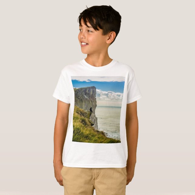 Latrabjarg Cliffs, Island T Shirt (Hel framsida)