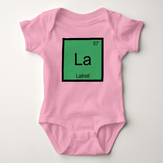 Latrell  Namn Kemi Element Periodiska Systemet Tee (Framsida)