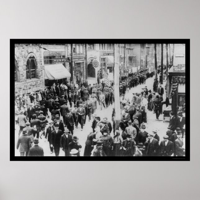 Latrobe, paradigm Miners Parad 1912 Poster (Framsidan)