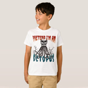 LÅTSAS ATT JAG ÄR EN BLÄCKFISK ROLIGT HALLOWEEN-KO T SHIRT