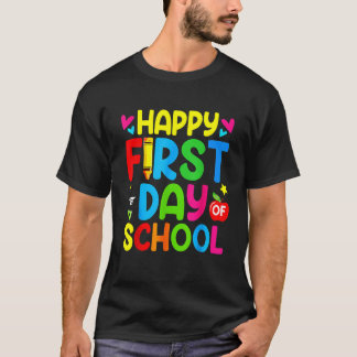 Låtsas första dag i Lycklig, då skolskeppet är väl T Shirt