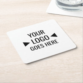 Lätt anpassat företagslogotyp för företag underlägg papper kvadrat