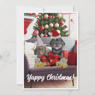 Lätt anpassningsbar rolig dachshund hund Yappy jul Meddelande