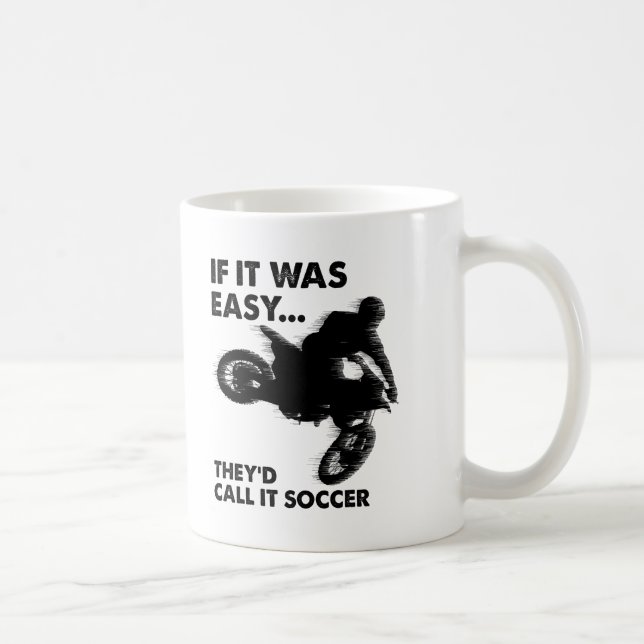 Lätt är det inte - Rolig fotbollsmugg Kaffemugg (Höger)