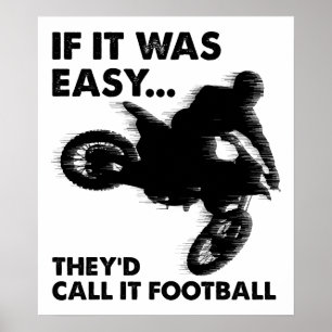 Lätt är Fotboll Rolig Affisch