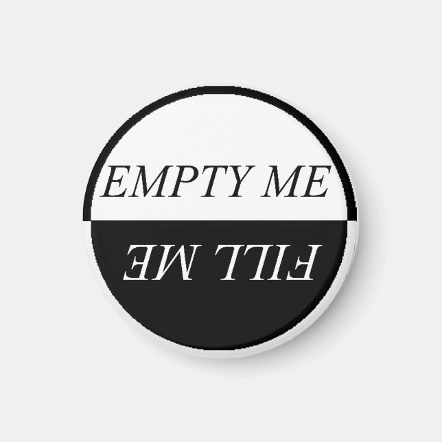 Lätt att se EMPTY ME FILL ME Dishwasher Magnet (Framsidan)