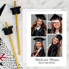 Lätt att SKRIVA UT 4 FOTO Examen kallelse Meddelande