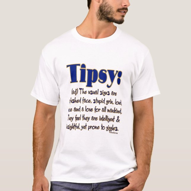 Lätt berusad definition t-shirt (Framsida)