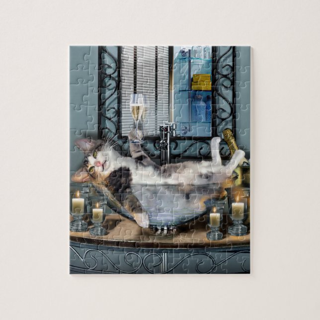 Lätt berusad kattungepuzzle. pussel (Vertikal)