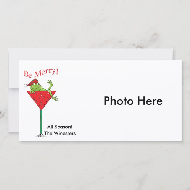 Lätt berusad-tini's groda julkort (Framsida)