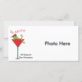 Lätt berusad-tini's groda julkort