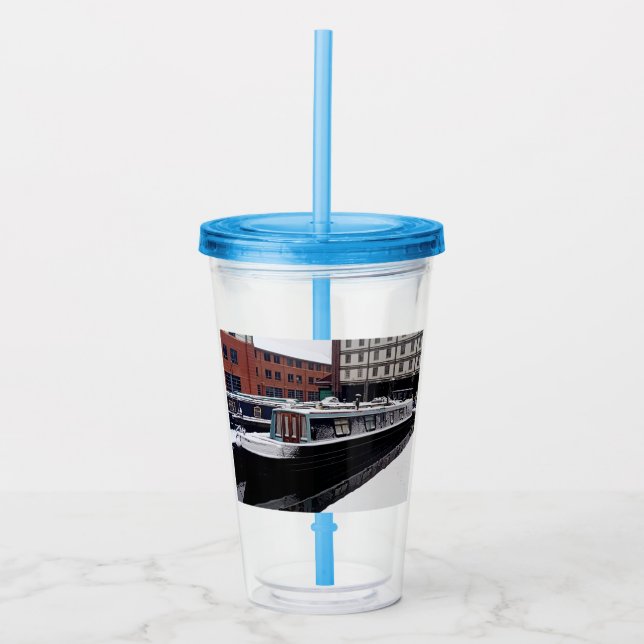Lätt blå båt take away mugg (Framsida)