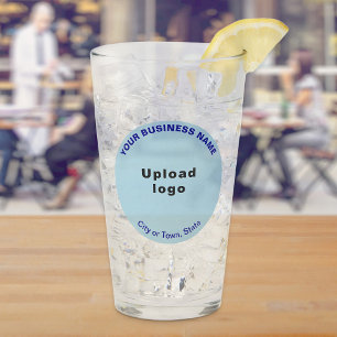 Lätt blått kort - Business Brand på Glass Kopp