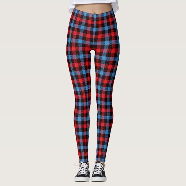 Lätt blått/rött Play Kvinnors bensin Leggings (Framsida)