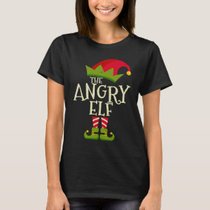 Lätt Den Ilska Tomte Jul Kostym Familj Grupp Jul T Shirt