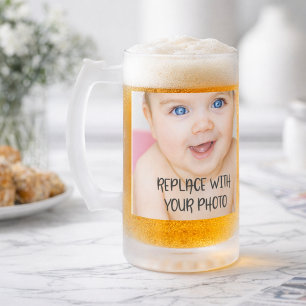 Lätt design unik personlig frostat ölglas