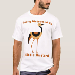 Lätt distrad av en liten trapphane-fågelskådning t shirt