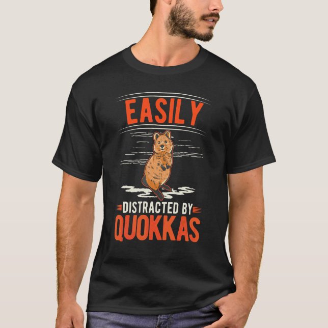 Lätt distrad av Quokkas T Shirt (Framsida)