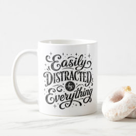Lätt Distraherad av Allting Personligt Namn Kaffemugg