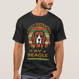 Lätt Distraherad Av Beagle T Shirt
