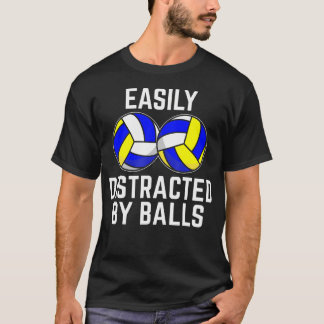 Lätt Distraherad Av Bollar Rolig Volleybollspelare T Shirt