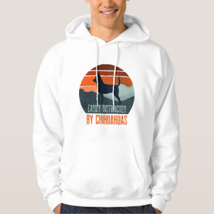 Lätt Distraherad Av Chihuahuas Promenader Hoodie