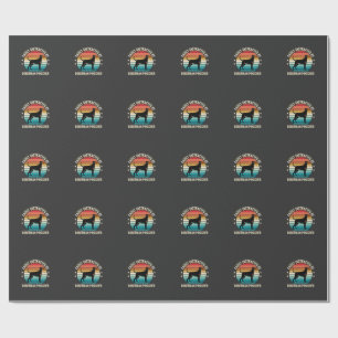 Lätt Distraherad av Dobermann Retro Solnedgång Presentpapper