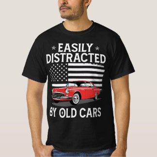 Lätt Distraherad Av Gamla Bilar Rolig Gammal Bil K T Shirt