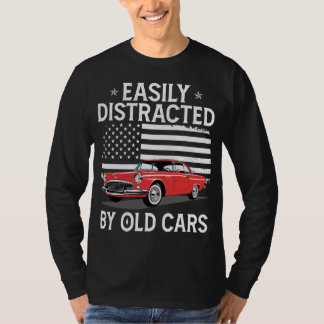 Lätt Distraherad Av Gamla Bilar Rolig Gammal Bil K T Shirt