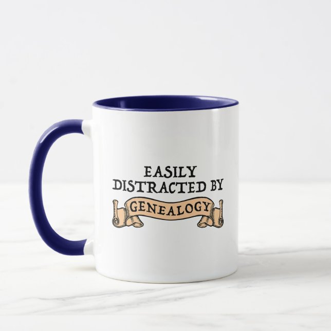 Lätt Distraherad Av Genealogi Mugg (Vänster)