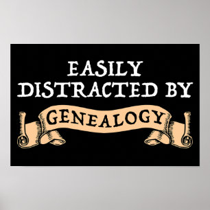 Lätt Distraherad Av Genealogi Poster