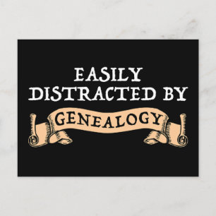 Lätt Distraherad Av Genealogi Vykort