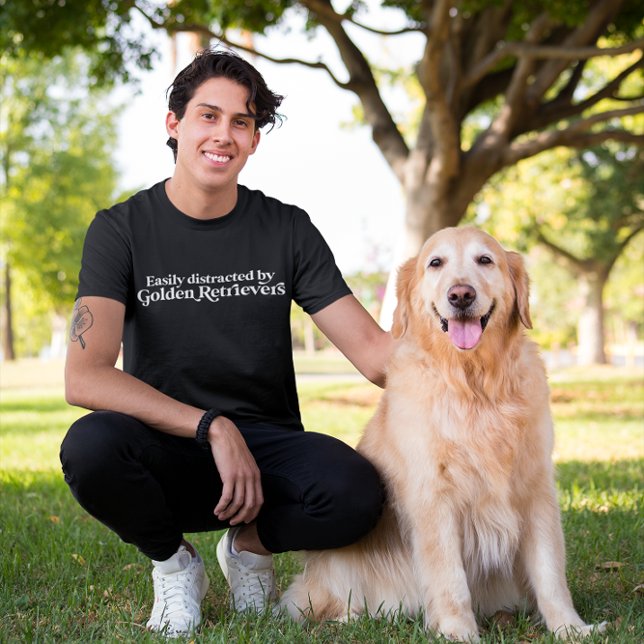 Lätt Distraherad Av Golden Retrievers Hundälskare T Shirt (Skapare uppladdad)