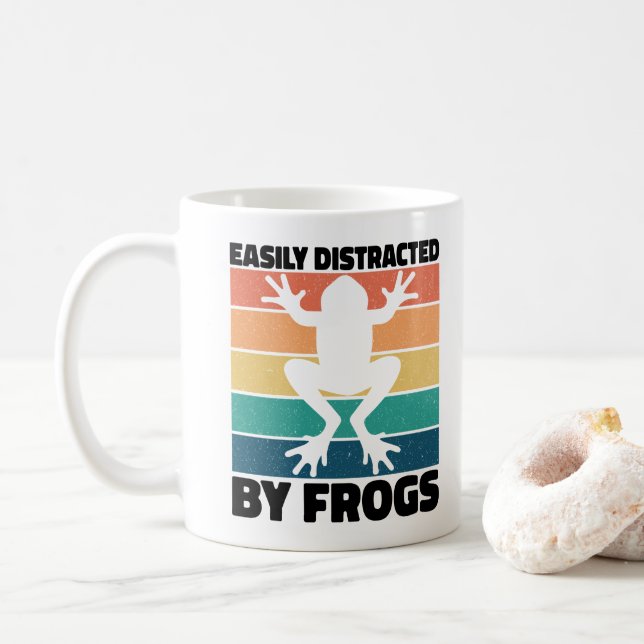 Lätt Distraherad Av Grodor Älskare Cool Grody  Kaffemugg (Med munk)