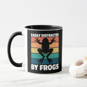 Lätt Distraherad Av Grodor Älskare Färgglad Design Mugg