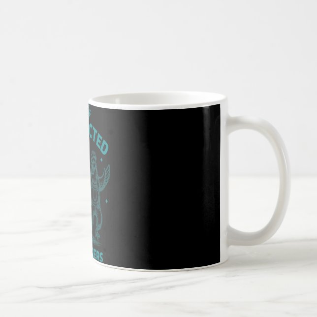 Lätt Distraherad Av Hackspettar Rolig Kycklingbond Kaffemugg (Höger)