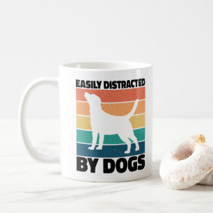 Lätt Distraherad Av Hundar Hund Födelsedags Memes Kaffemugg