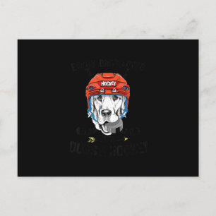 Lätt Distraherad Av Hundar Och Hockey Helg Vykort