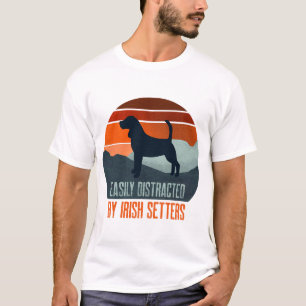 Lätt Distraherad Av Irländska Setter Hundpromenade T Shirt