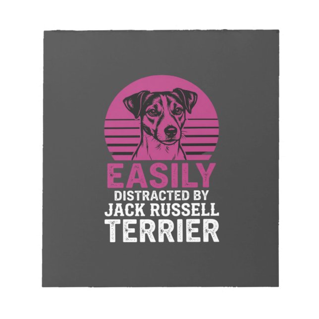 Lätt Distraherad Av Jack Russell Terrier Anteckningsblock (Framsida)